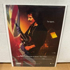 Tony Iommi of Black Sabbath - Laney Amps - 1997 Print Advertisement